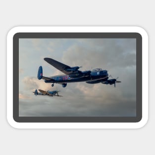 Two Icons - Lancaster and Spitfire Sticker